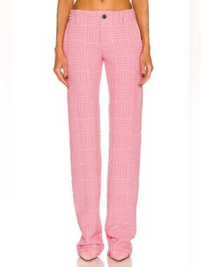 Bottega Veneta Intreccio Towelling Trouser in Bubble Gum Size 34 NWT